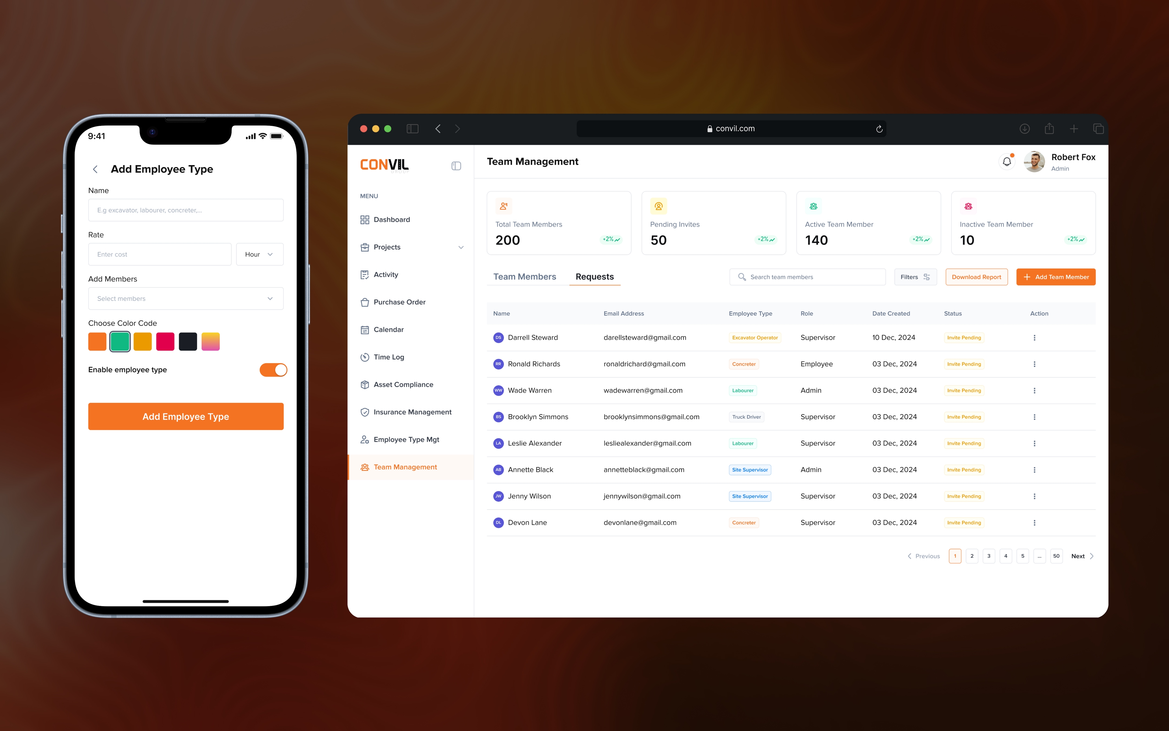 Team members, roles and permissions