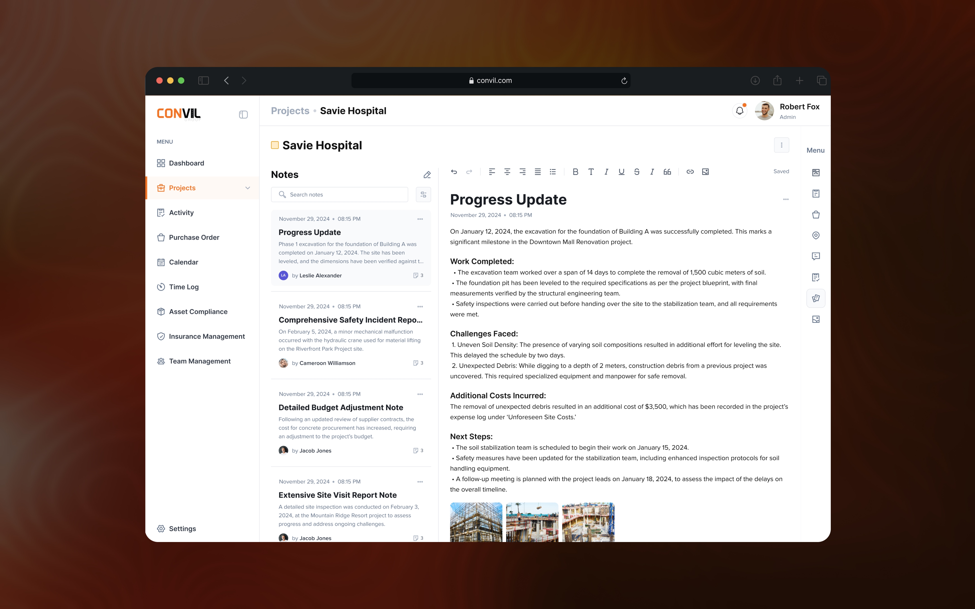 Office operations across projects, tasks, calendar and notes 4