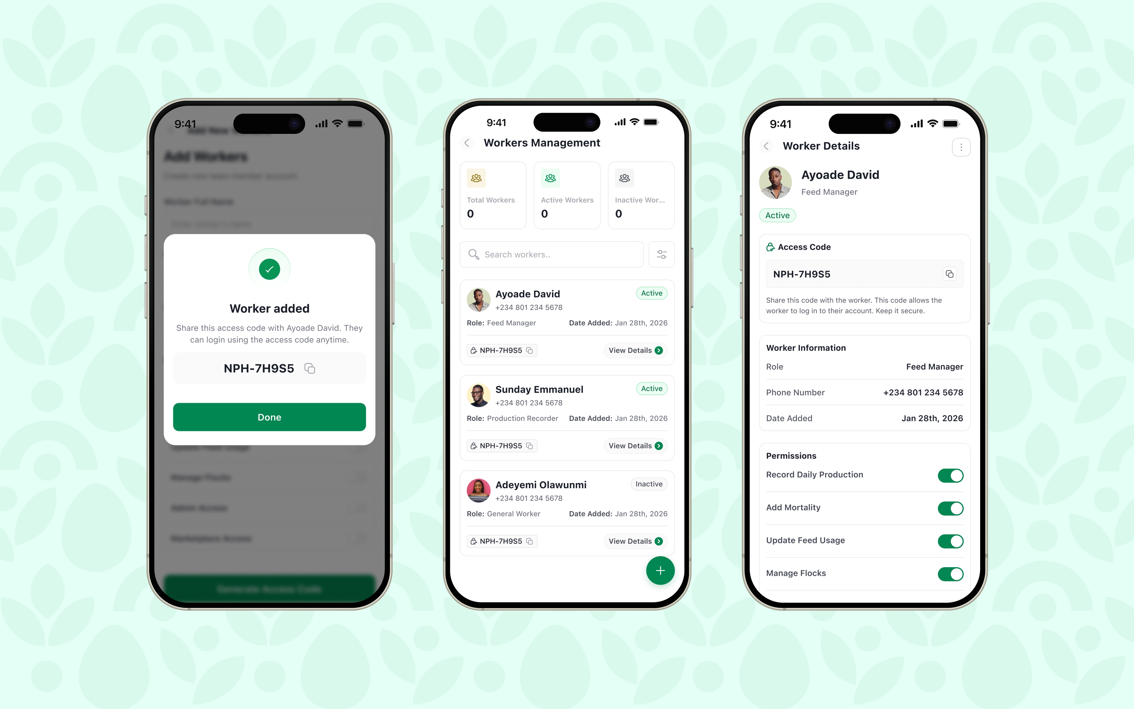 Worker activation and permission-controlled access